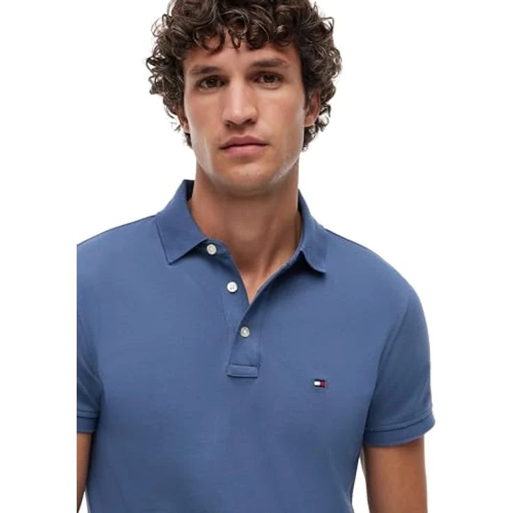 Tommy Hilfiger Poloshirt 1985 SLIM POLO aus leicht strukturiertem Piqué-Material, atmungsaktiv – Bild 4