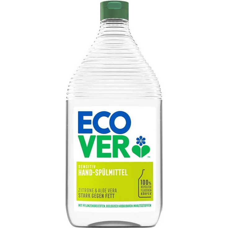 Ecover Hand-Spülmittel Zitrone & Aloe Vera, 950ml, kraftvoll reinigend, dermatologisch getestet, vegan, biologisch abbaubar