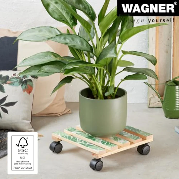 Wagner Multi Roller GH0645, Pflanzenroller 290 mm x 290 mm, Tragkraft 100 kg, grün – Bild 3
