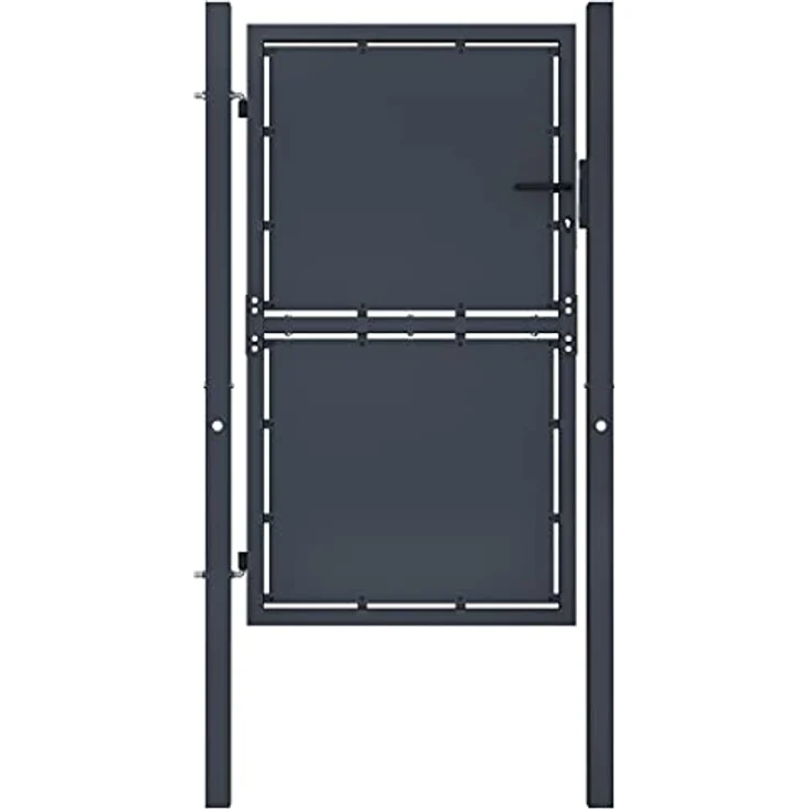 vidaXL Gartentor Stahl 100 x 200 cm anthrazit – Bild 1
