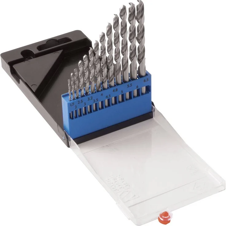 C.K T3102 HSS Metall-Spiralbohrer-Set, 13-teiliges Set mit geteilter Spitze für präzises Bohren von Metall, Zylinderschaft