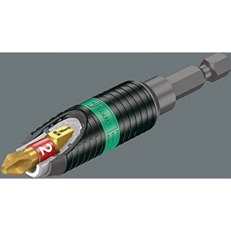 Wera Bithalter 897/4 R, Rapidaptor Universalhalter 6,3 mm (1/4) mit BiTorsion Technologie, 75 mm – Bild 4