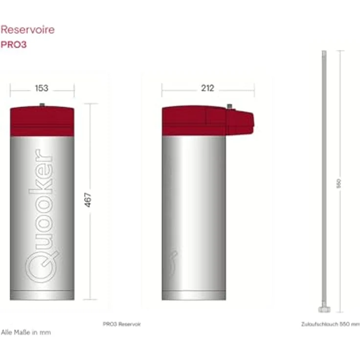 QUOOKER Flex Küchenarmatur mit PRO3 Reservoir, Kochend-Wasserhahn, schwarz, 7 Jahre Garantie – Bild 4