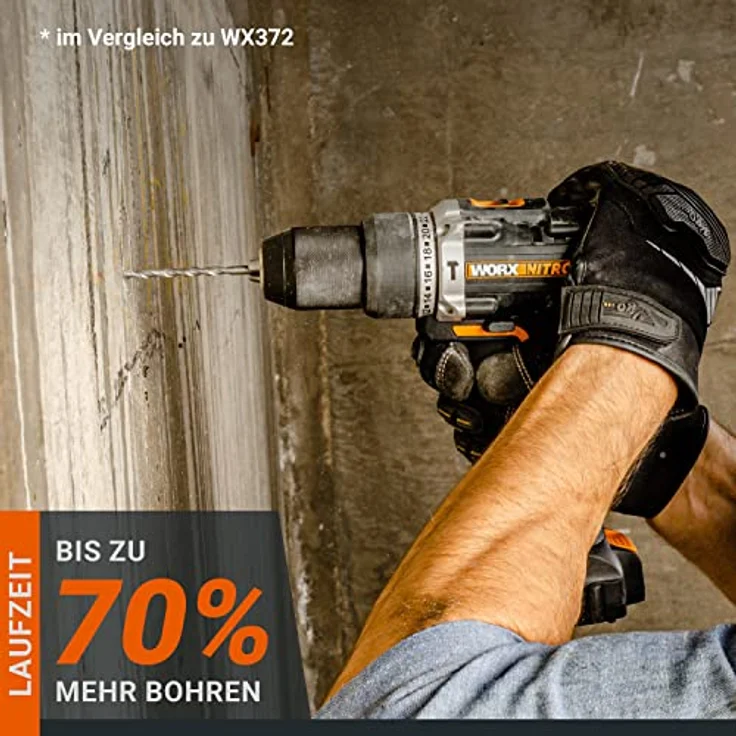 Worx WX352.9 Schlagbohrmaschine 20 V S bürstenlos – Bild 3