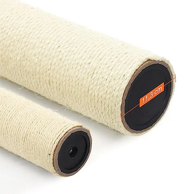 Feandrea Kratzbaum mit XXL Aussichtsplattform, Liegemulde, große Kuschelhöhle, verstellbare Elemente, extra Dicke Stämme komplett mit Sisal umwickelt, Katzenbaum, stabil, beige PCT01M – Bild 5