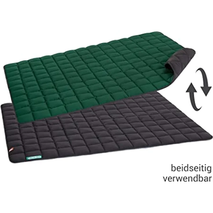 Doctor Bark Hundedecke - weiche, hochwertige Hundematte für sehr große Hunde, robuste Indoor - Outdoor Liegedecke, waschbar bis 95°C (Gr. XXL - 140x110 cm, Grau-Grün) – Bild 3