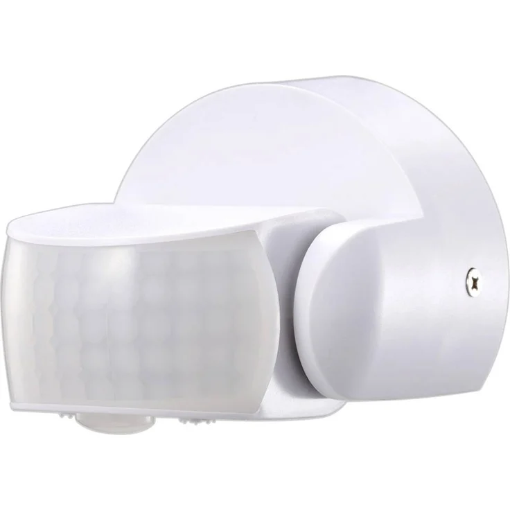 LEDmaxx IB121, Decken- und Wand-Bewegungsmelder 360° Weiß, IP65, 12m Reichweite, 180° Erfassungswinkel