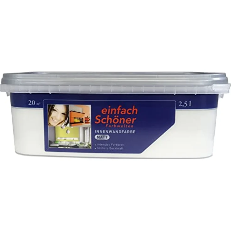 Wilckens Innenwandfarbe matt, 2,5 l, Edel Grau, hohe Deckkraft und intensive Farbkraft, spritzarm – Bild 1