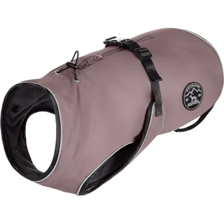 HUNTER Hundemantel Uppsala, Größe:40 cm, Farbe:Altrosa - Polyester, herausnehmbares Fleecefutter, verstellbar, reflektierende Paspeln – Bild 1