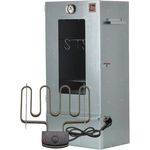 ITA Elektrischer Räucherofen 7000, Premium Räucherschrank mit Elektroheizung, legierter Stahl, Sichtfenster, Thermometer, für 6-7 kg Fleisch, Made in EU