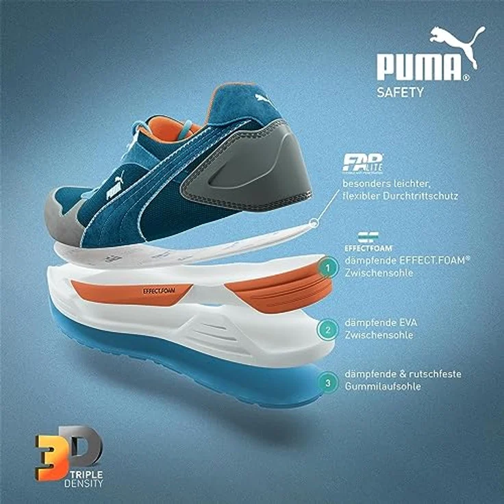"PUMA Safety Sicherheitsschuh, Fiberglasskappe, ESD, blau" – Bild 4