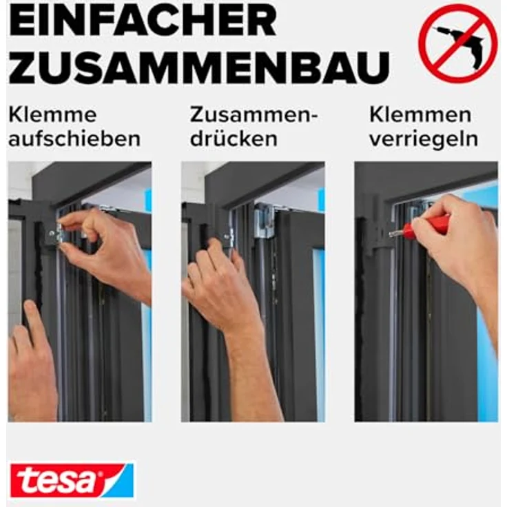 TESA 55193-00 Adapter Alu Comfort Fliegengitter Adapter-Set Passend für Marke Tesa Fliegengitter 3St. – Bild 5