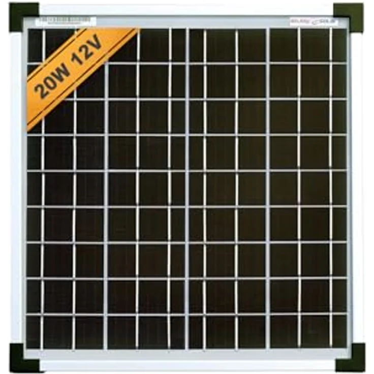 enjoy solar Monokristallines Solarmodul ES20M36, 20W 12V, TÜV zertifiziert, ideal für Garten und Wohnmobil – Bild 1