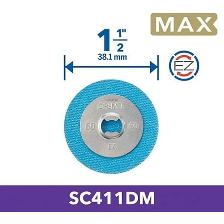 DREMEL MAX Hochleistungs-Schleifscheibe SC411DM, 3 Aluminiumoxid-Schleifscheiben, 3,2 mm Durchmesser, für Holz, Kunststoff und Metall, langlebig und verschleißfest – Bild 2