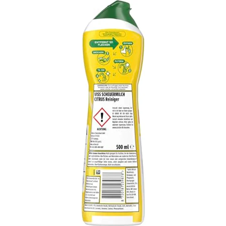 Viss Cleanboost Scheuer-Milch Citrus 500ml - Gegen Fett und Schmutz (1 Allzweckreiniger) – Bild 4