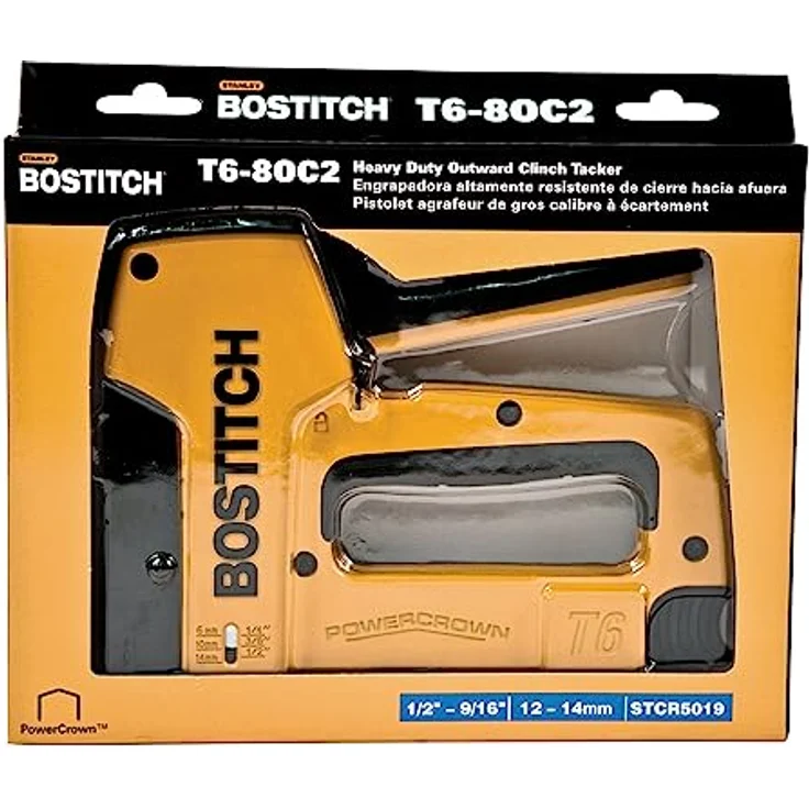 BOSTITCH STCR Handtacker T6-80C2, Tackerklammern, Klammergerät, Hefter mit Schnell-Lade-Magazin, 6-14mm – Bild 3