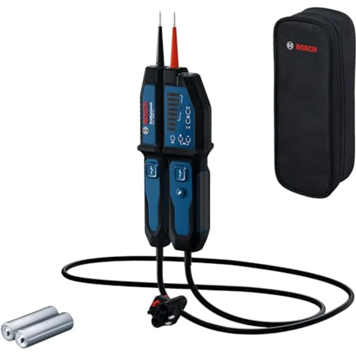 Bosch Professional Spannungsprüfer GVT 1000-15, robuster Prüfgerät bis 1000 V AC/DC, IP65 Schutzklasse, inklusive Tasche – Bild 2