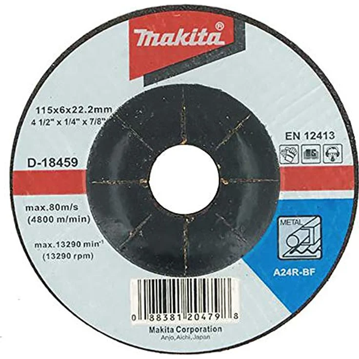 Schruppscheibe 115x6x22,2mm für Stahl Metall Entgraten - Makita – Bild 2