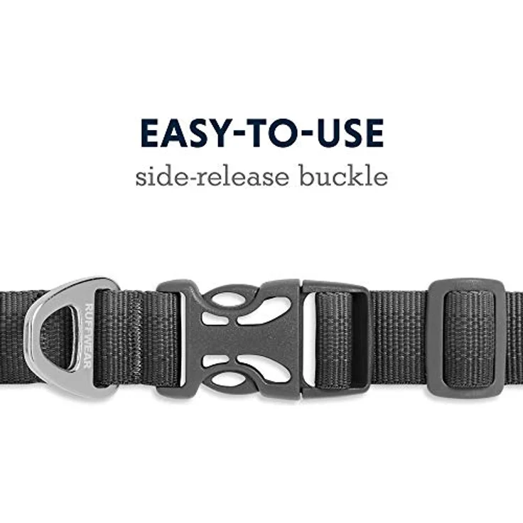 RUFFWEAR Front Range Hundehalsband, Robustes Tubelok-Gewebe, Aluminium-Leinenbefestigung & Schnalle, Helles, Stilvolles & Langlebiges Halsband für den Alltag, Twilight Gray (Größe S, 28-36cm) – Bild 4