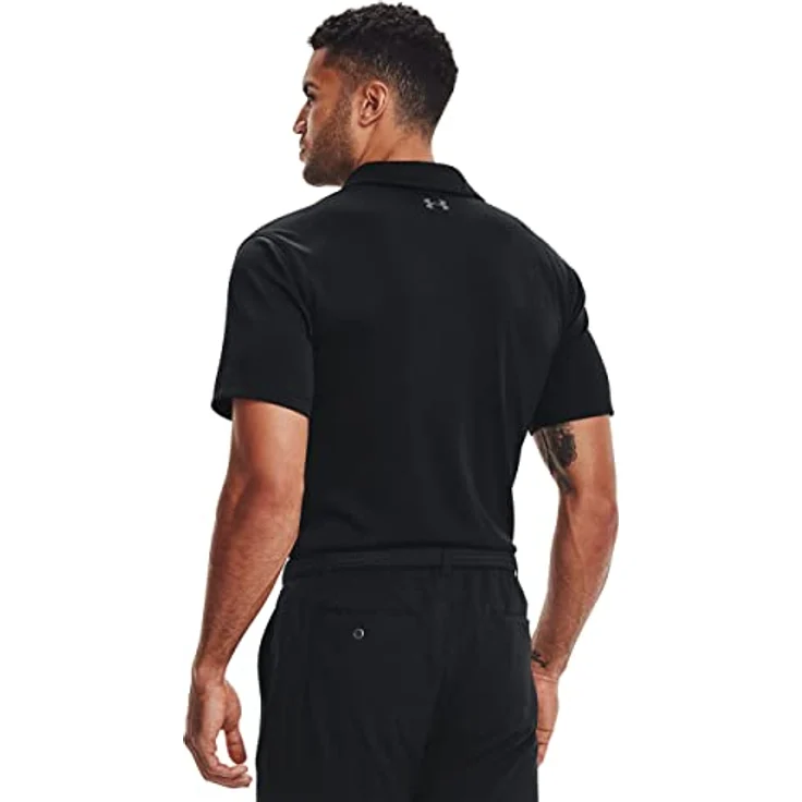 Under Armour Herren Tech Golf Poloshirt, Schwarz (Black (001)), mit loser Passform, schnelltrocknendem und atmungsaktivem Gewebe, 3XL – Bild 2