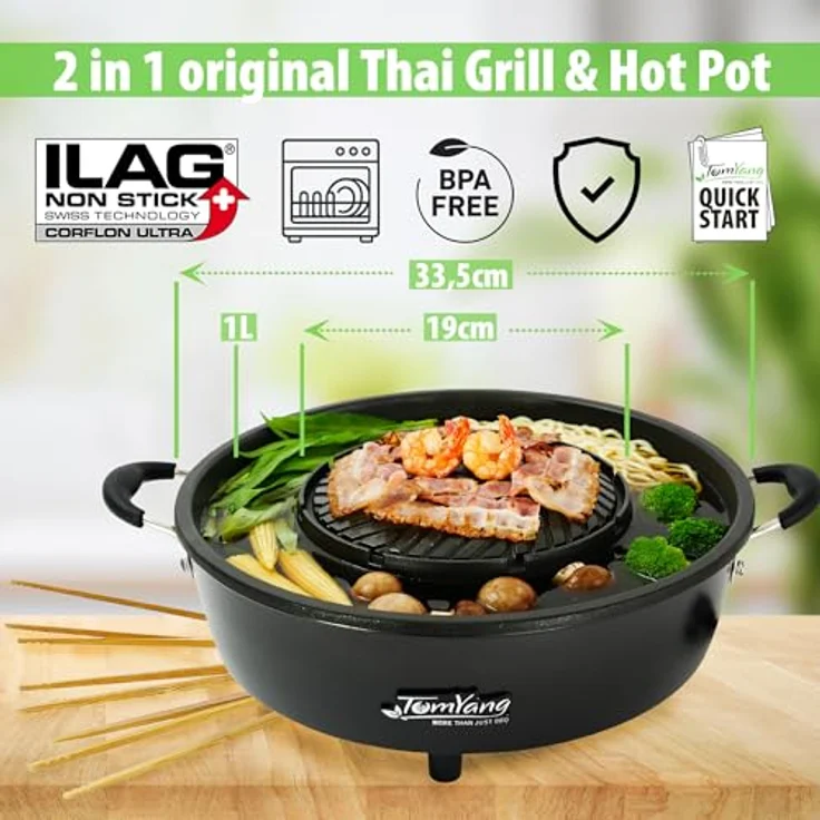 TomYang T-10 Lifestyle-Grill Elektrogrill – Bild 5