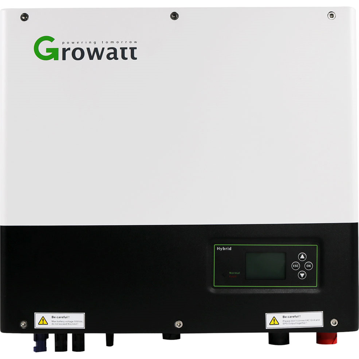 Growatt SPH6000TL3-BH-UP, 6kW Hybrid Wechselrichter 3-phasig mit Smart Meter TPM-E, maximaler Wirkungsgrad 98%