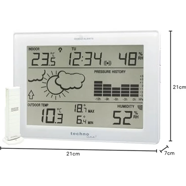 Technoline MA 10410, Wetterstation mit Mobile-Alerts-Integration, Weiss – Bild 2