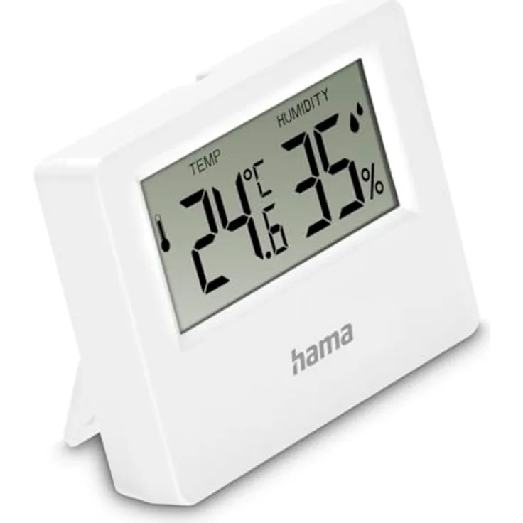 Hama Thermo-/Hygrometer "Ebro", digital, für Innen, Weiß