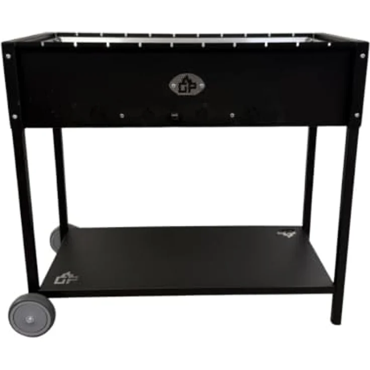 GOROCH Mangal Batyr 80, Schaschlikgrill aus 2mm Stahl mit Ablage und Topfhalter, kombinierbar mit Kazan, 80x33 cm Grillfläche – Bild 8