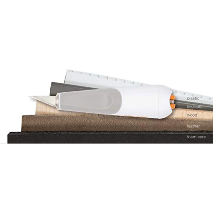 Fiskars Hochleistungsmesser/-Cutter, 8-teiliges Set aus Qualitätsstahl, ergonomischer Griff, Weiß/Orange, Modell 1024385 – Bild 2