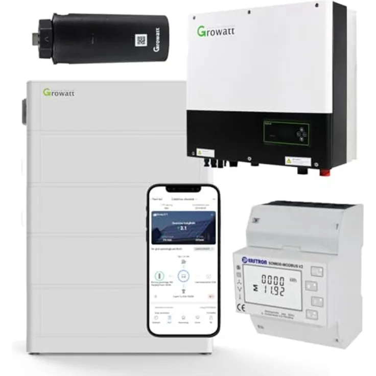 GROWATT SPH10000TL3-BH-UP Hybrid Wechselrichter 10kW mit 10.2kWh Solarspeicher, IP65, 3 Phasen, 0% MwSt steuerbefreit