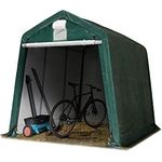 TOOLPORT Garagenzelt Carport 2,4 x 3,6 m in dunkelgrün, 100% wasserdicht, stabile Stahlrohrkonstruktion, PE 450 N Plane