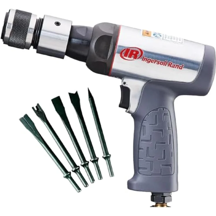 Ingersoll Rand Drucklufthammer-Set 123MAXHK, kompakt, schlagkräftig, 5 Meißelaufsätze, vibrationsdämpfend, Schnellwechselhalterung – Bild 1