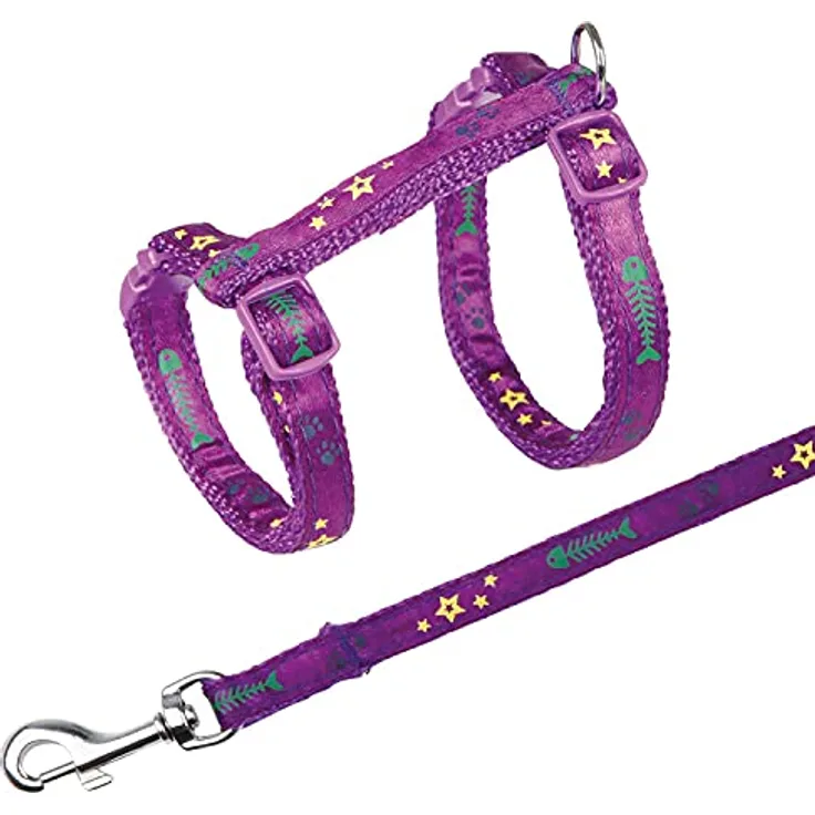 TRIXIE Katzengarnitur, Motivband, Nylon, 22–36 cm/10 mm, 1,20 m