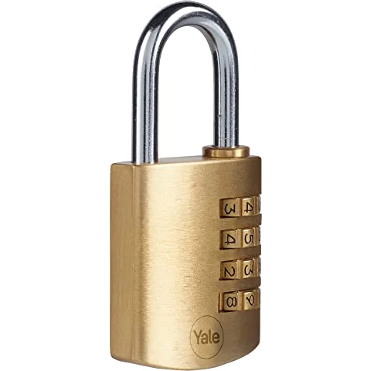 Yale Y150B-40-130-1 Vorhängeschloss aus Messing (40 mm) Bügelschloss aus Stahl für Rucksack, Spind, Werkzeugkasten 3 Ziffern 1000 Kombinationen Standardsicherheit – Bild 2