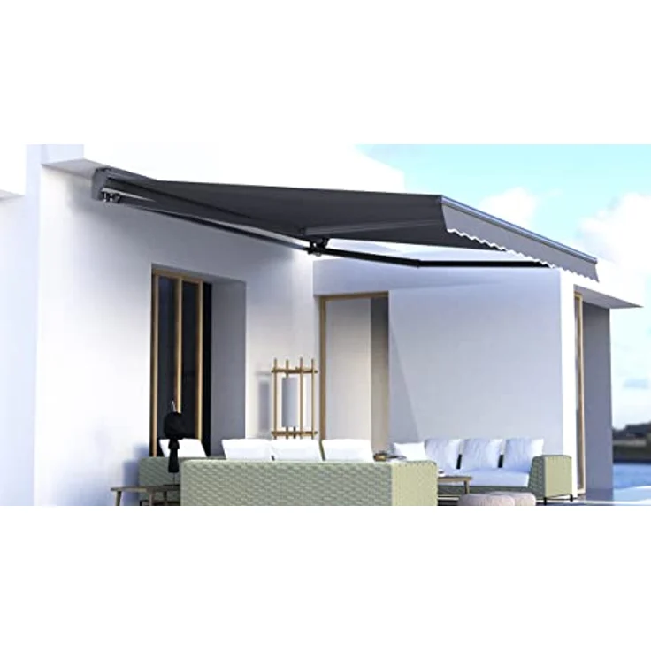 home Trends Markisenhalterung Decken- und Wandhalterung mit Befetigungsmaterial Stahl/Aluminium und Weiß/Antrazit zur Auswahl (1, Dual-Stahl-40mm-weiß) – Bild 4