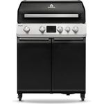 BURNHARD Grant Base Gasgrill, 4-Brenner Modulargrill mit Gusseisen-Rosten, Infrarot Heckbrenner, Edelstahl & Alu-Druckguss, 17,7 kW, erweiterbar, LED-Display