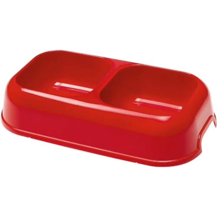 Ferplast Umweltfreundliche Partyschale, rutschfest, aus recyceltem Kunststoff, Doppelfach für Wasser und Futter (1,2 L) – Bild 3