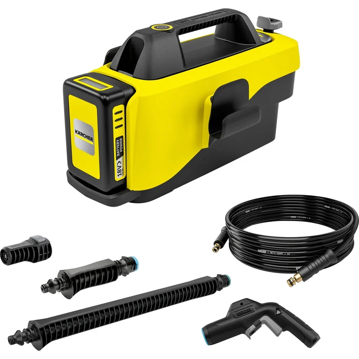 KÄRCHER Akku-Mitteldruckreiniger OC 6-18 BATTERY SET, max. 24 bar Druck, max. 200 l/h Fördermenge, 12min Akkulaufzeit, kurz und lang Verlängerungsrohr