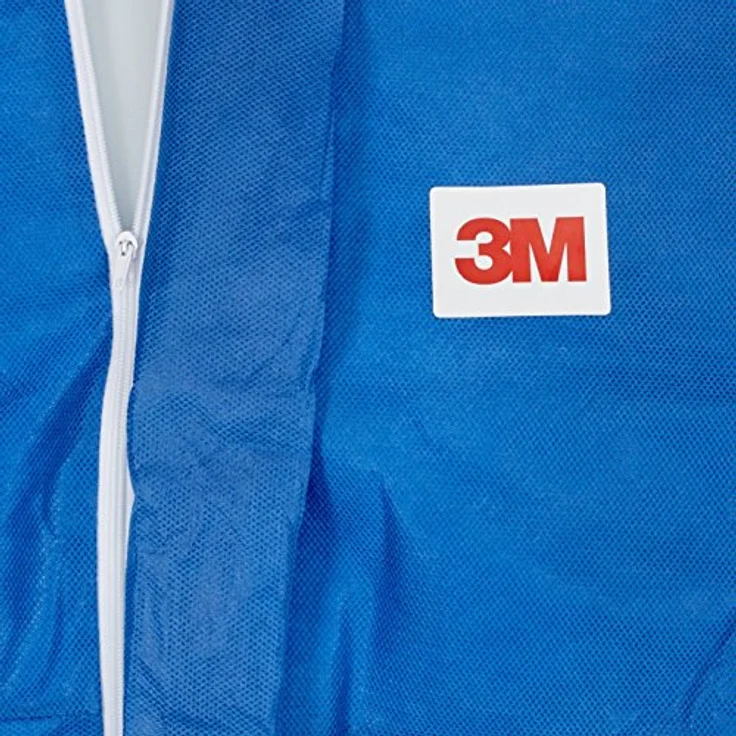 3M Schutzanzug 4515, SMS Vliesstoff, Blau, Größe XL, Schutz vor gefährlichen Stäuben und Spritzern, CE-Kategorie III – Bild 4