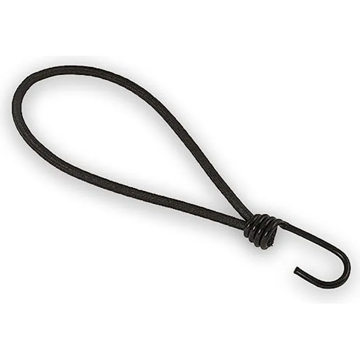Dreamprint 100x Spanngummi mit Haken 20 cm schwarz Planenspanner Spannhaken Gummispanner Expanderschlinge mit Spiralhaken 6 mm für Plane Banner Netz
