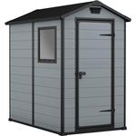 Keter Lineus 4x6 Gartenhaus, Evotech Material, wetterfest, grau/schwarz, Kunststoff