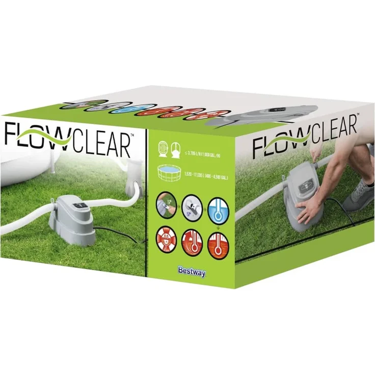 Bestway Poolheizung 58259, Pool-Wärmepumpe für Aufstellpools, 2800 W bei 20 °C