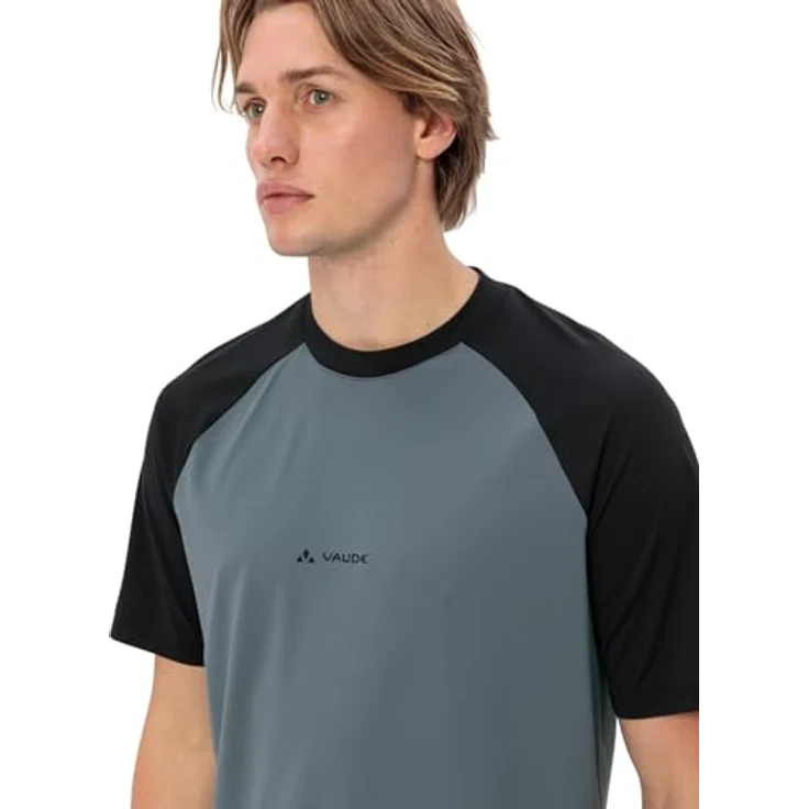 Vaude Loamer Shirt, Herren Arbeitsshirt aus recyceltem Polyester mit Colorblock-Design, Grau, XXL – Bild 6