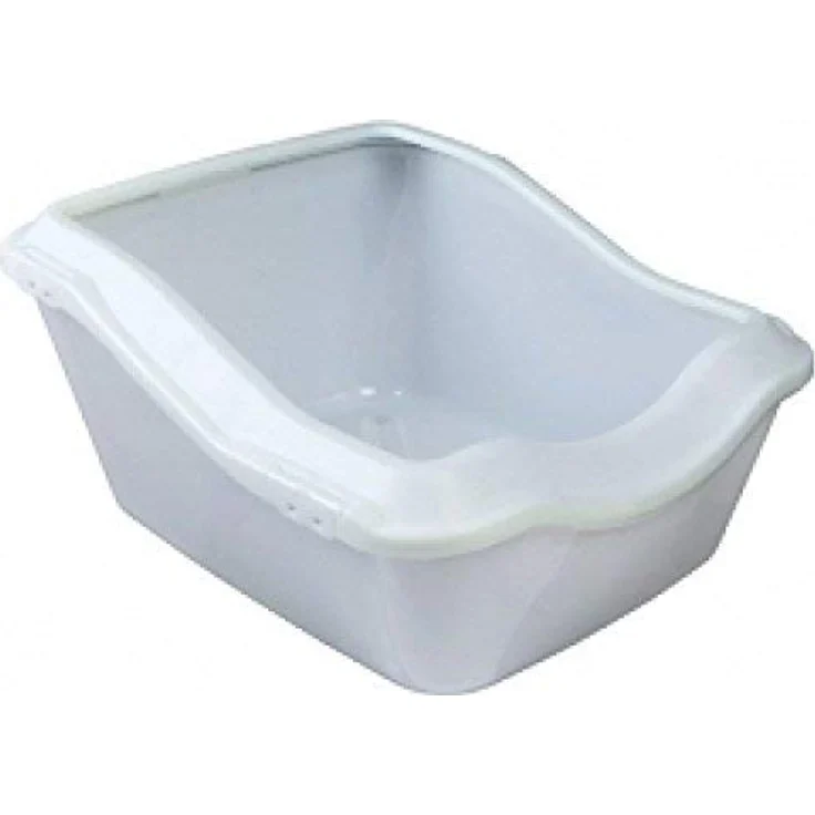 Trixie Katzentoilette Cleany Cat mit Rand 45x21 (29)x54 cm, weiß – Bild 2