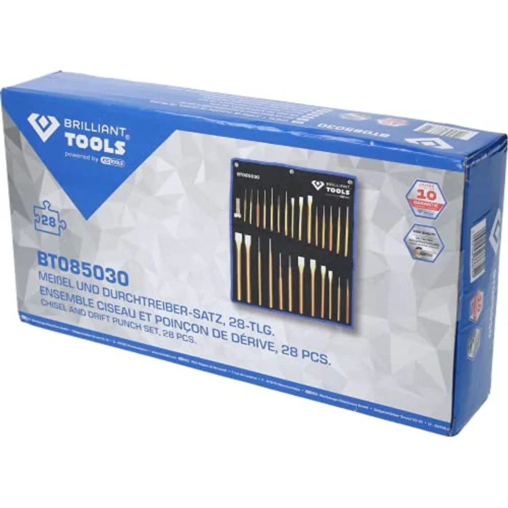 BRILLIANT TOOLS BT085030 Meißel und Durchtreiber-Satz, 28-tlg. [Powered by KS TOOLS] – Bild 5