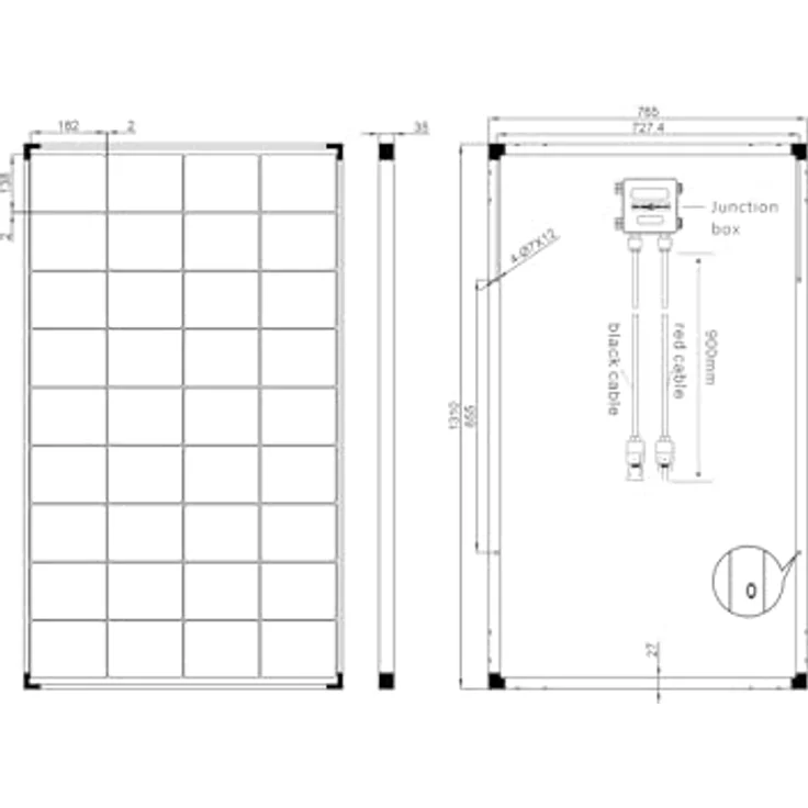 enjoy solar Solarmodul ES 210M, monokristallines Solarpanel mit 210W Leistung, schwarzer Rahmen, 182mm PERC-Zellen – Bild 4