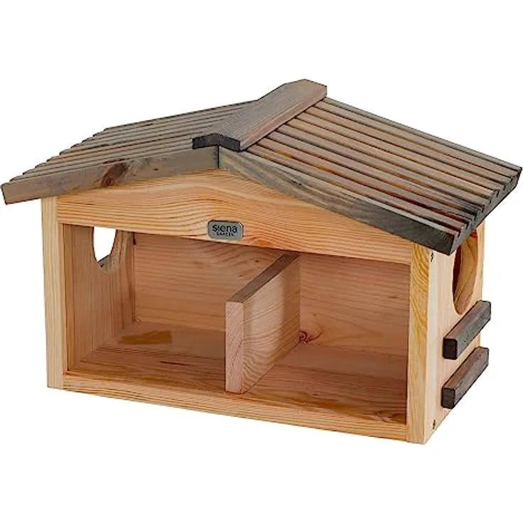 Futterstation Eichhhörnchen Knabber und Knusper Kiefer FSC 100 %, 39x21x25 cm