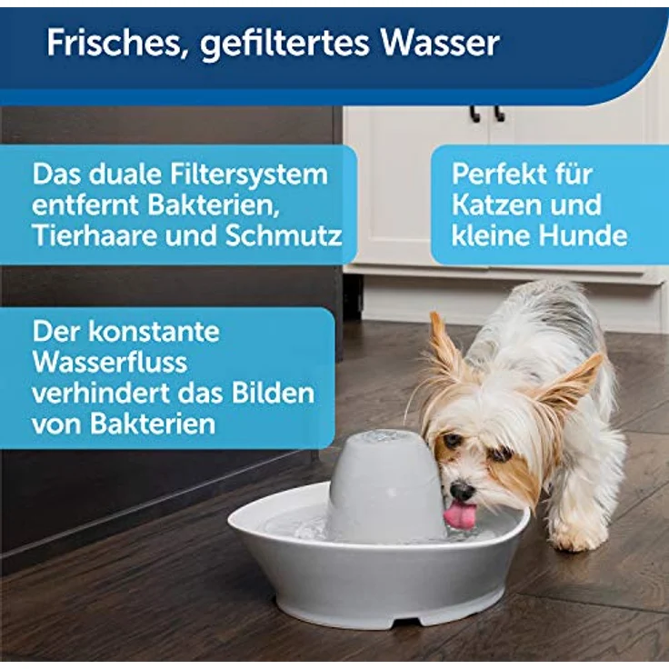 PetSafe Keramik-Trinkbrunnen Streamside, Für Katzen und kleine Hunde geeignet, Leiser Betrieb, 1,8 L Wasserkapazität – Bild 4