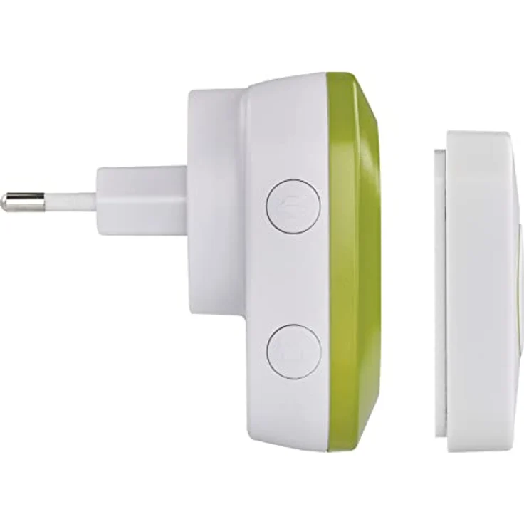 EMOS Funkklingel/Türklingel Set, 36 Melodien, 150m Reichweite, 4 Lautstärken bis 110 dB, weiß-grüne Klingel, batteriebetrieben, P5733G – Bild 3